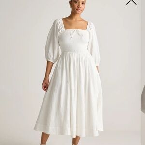 Quince balletcore feminine midi summer spring dress